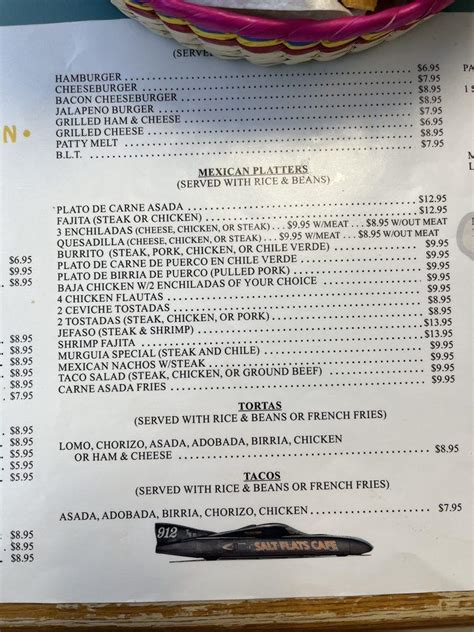 skyhawk restaurant menu